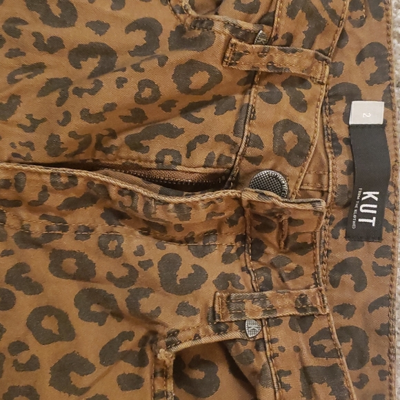 Kut from the Kloth leopard jeans WORN TWICE - Picture 2 of 3